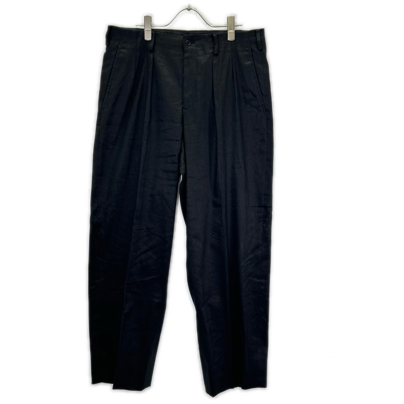 ワイズフォーメン MO-P90-350 LINEN COTTON TWILL PANTS WITH 2-TUCKS 3