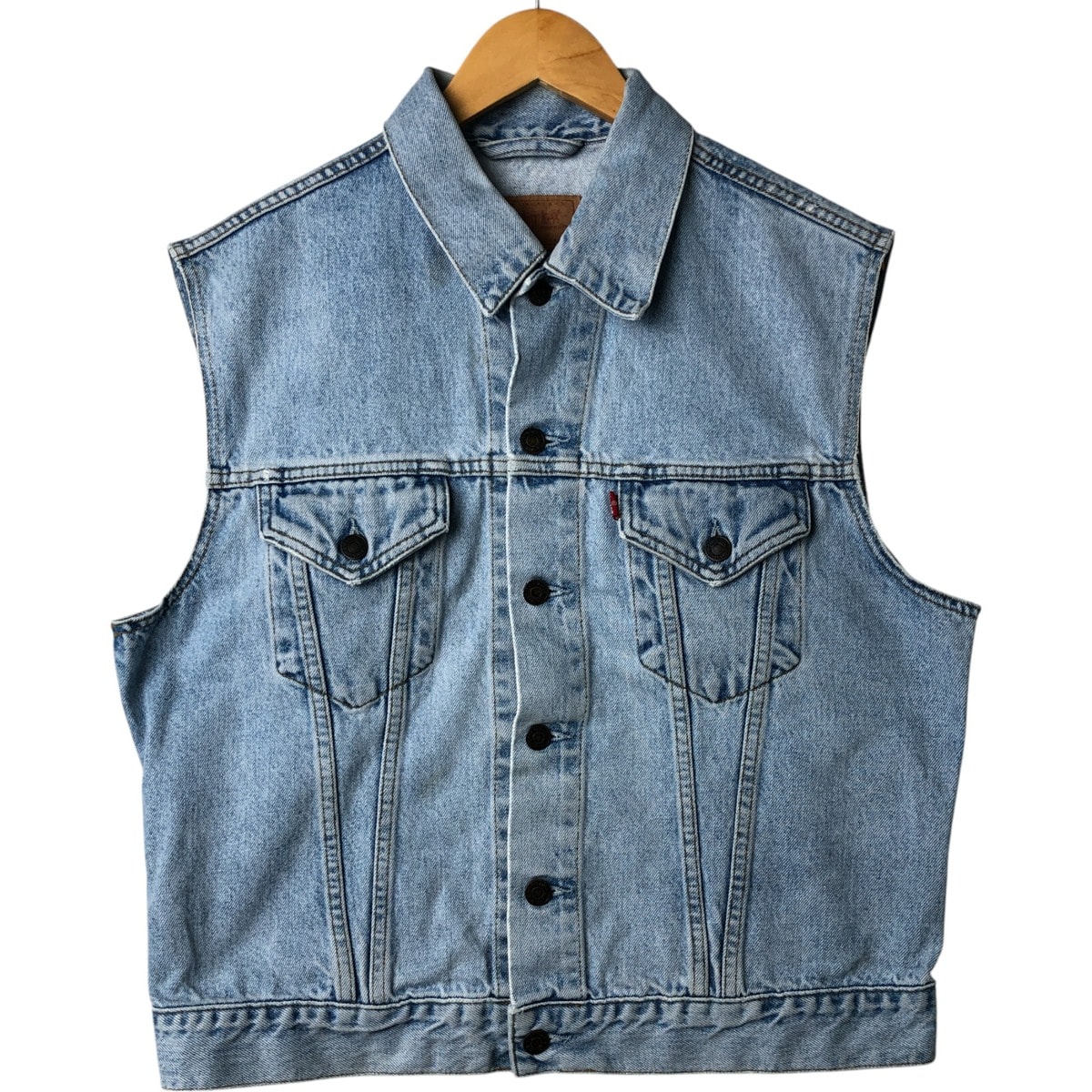 古着 90年代 リーバイス Levi's 70401-02 ユーロモデル デニムベスト メンズXL相当 ヴィンテージ/eaa559292