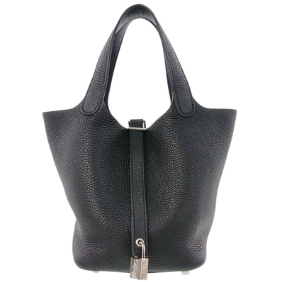 HERMES エルメス ピコタンロック PM ハンドバッグ 056289CK トリヨンクレマンス ブラック シルバー金具 Y(2020)刻印 レディース【中古】