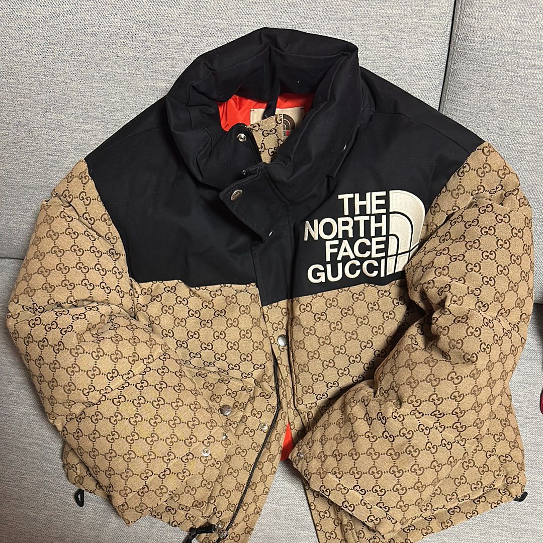 GUCCI × The North Face Short Padded Jacket "Beige Ebony"