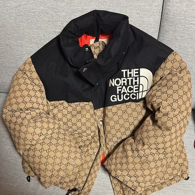 GUCCI × The North Face Short Padded Jacket "Beige Ebony"
