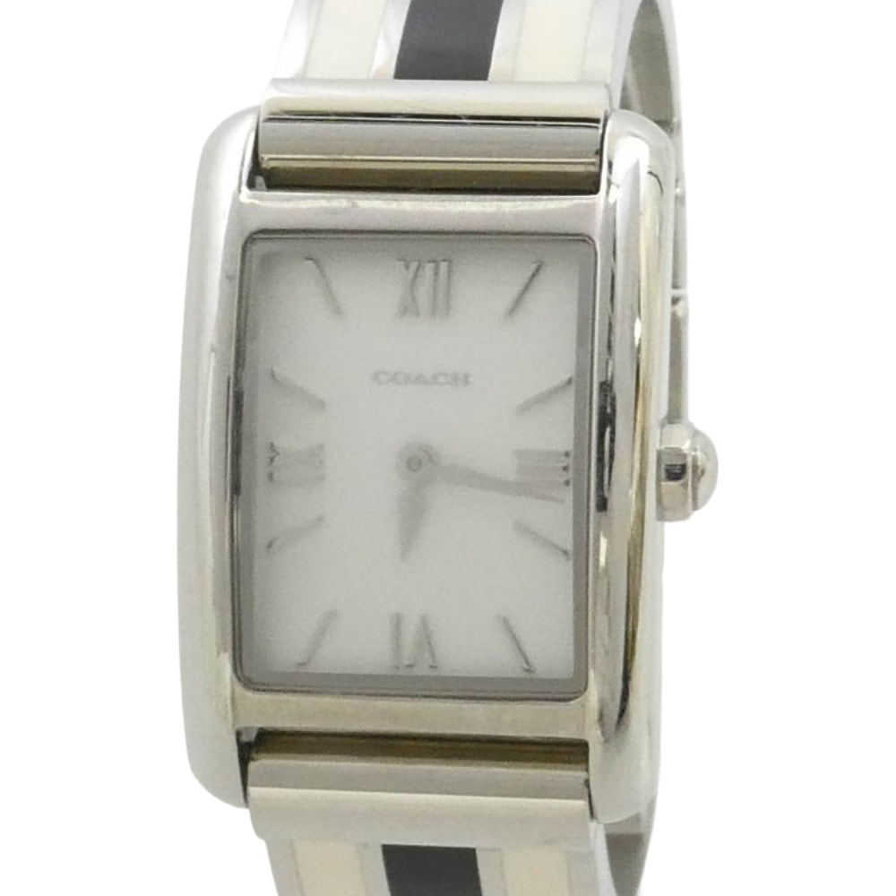 COACH コーチ CA.68.7.14.0868 スクエア 腕時計 ウォッチ シルバー系 ブラック系 ホワイト系【中古】
