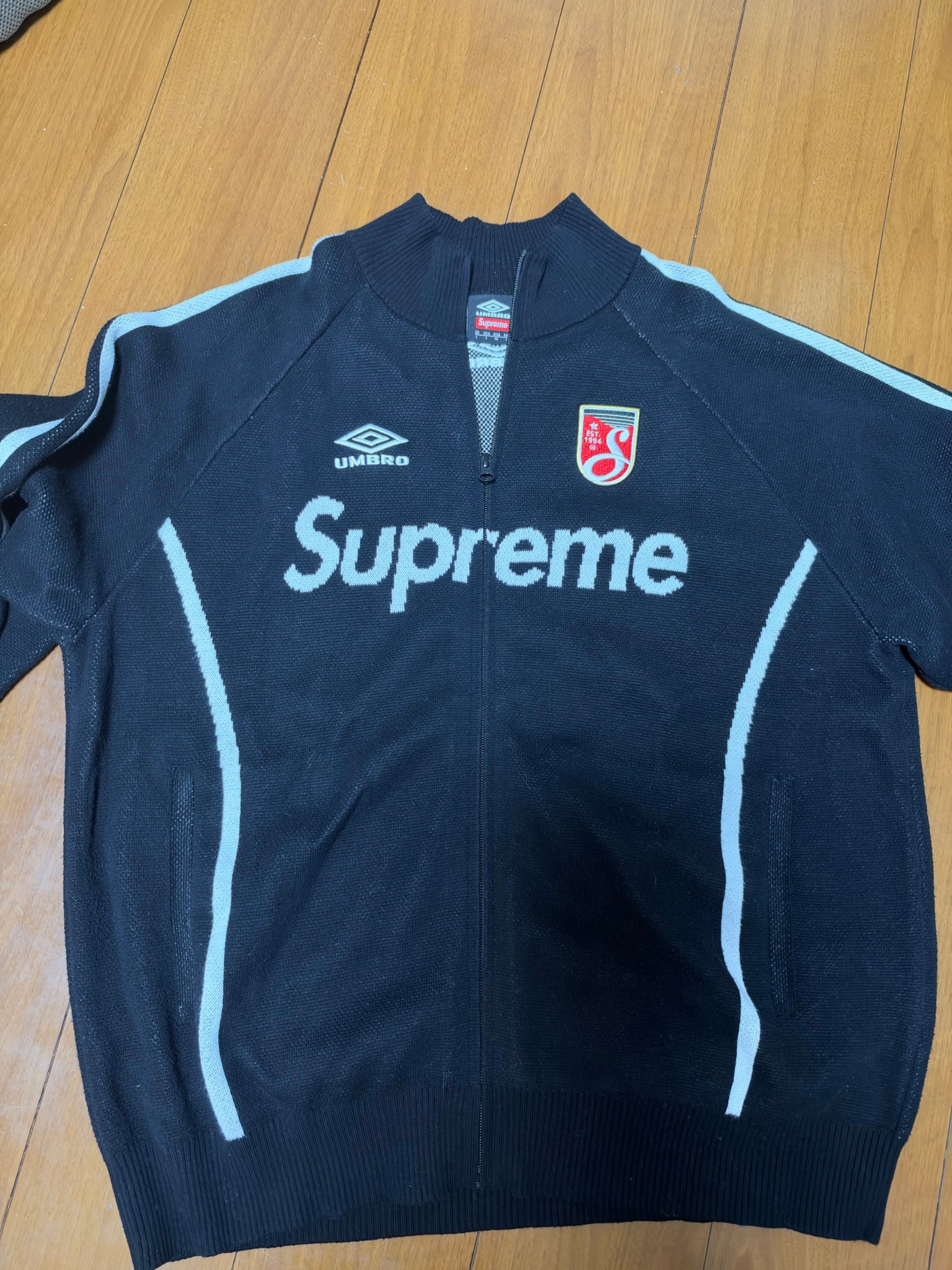 Supreme x Umbro Zip Up Sweater "Black"