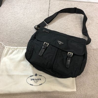 PRADA Vela Nylon Messenger Bag