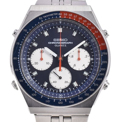 値下 セイコー SEIKO 7A28-7100 ヴィンテージ スピードマスター ペプシベゼル クロノグラフ クォーツ メンズ N#145669
