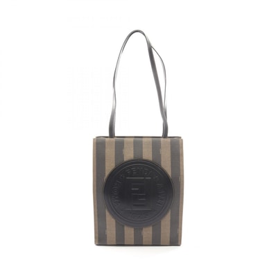 フェンディ FENDI ぺカン トートバッグ バッグ PVCコーティングキャンバス レザー レディース ブラウン系 / ブラック系 259980 【中古】