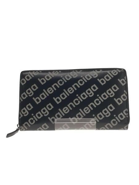 BALENCIAGA Cash Continental Wallet Reflective Printed Shiny Smooth Calfskin "Black"