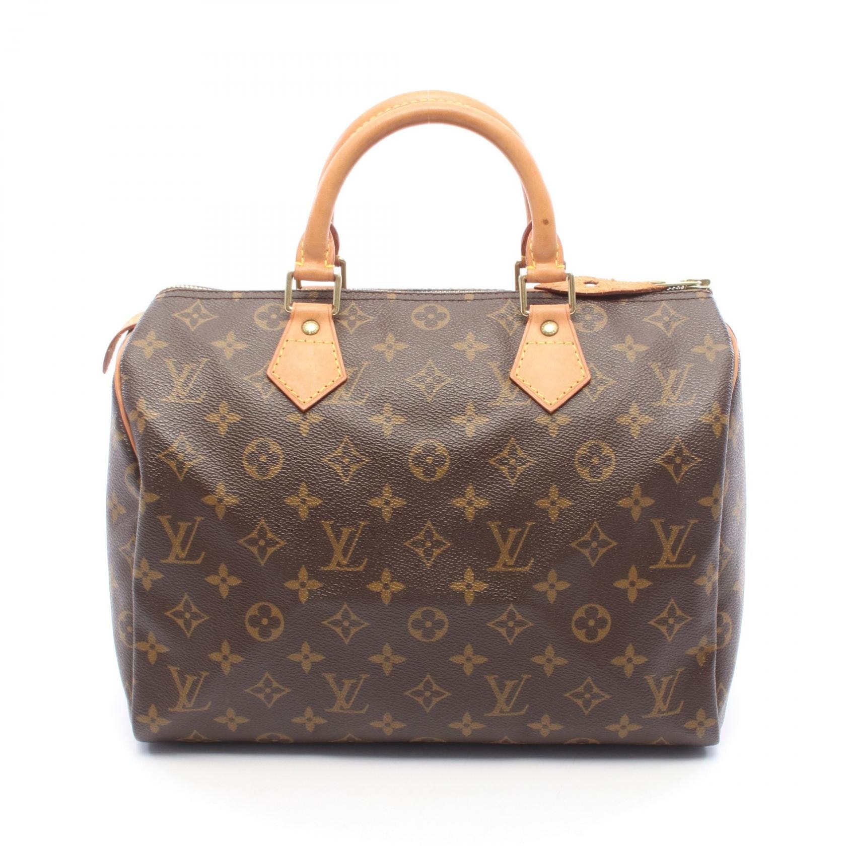 ルイ・ヴィトン LOUIS VUITTON スピーディ30 モノグラム ハンドバッグ バッグ PVCコーティングキャンバス レザー モノグラム レディース ブラウン系 M41526 【中古】