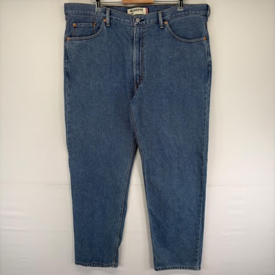 古着 リーバイス Levi's デニム パンツ 550 5ポケット 大きいサイズ テーパード ジッパーフライ ジーンズ w42 L32 ブルー系 メンズ