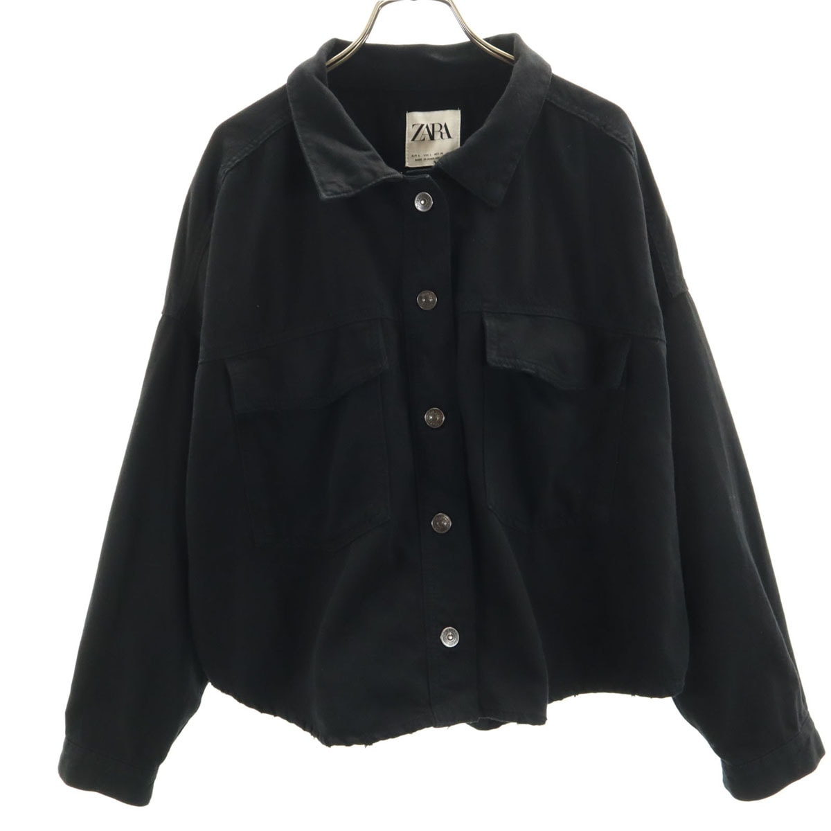 ZARA ザラ アンクル丈 ジャケット L ブラック