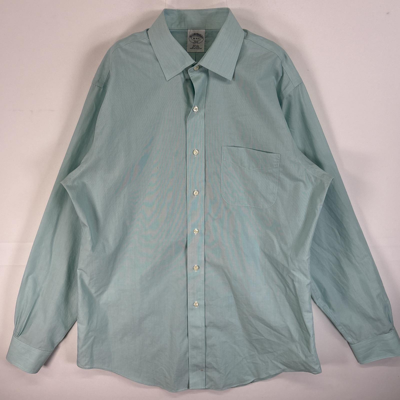 古着 ブルックスブラザーズ Brooks Brothers 長袖シャツ 346 胸ポケ ボタンシャツ 16-4/5 L  水色 無地 メンズ