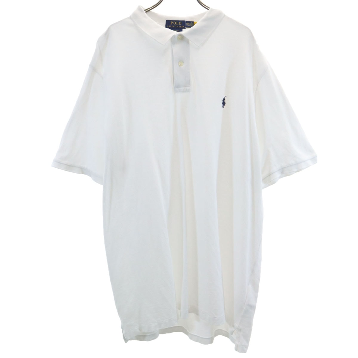 POLO RALPH LAUREN ポロラルフローレン 半袖 ポロシャツ XXL ホワイト CLASSIC FIT 鹿の子 ビッグサイズ