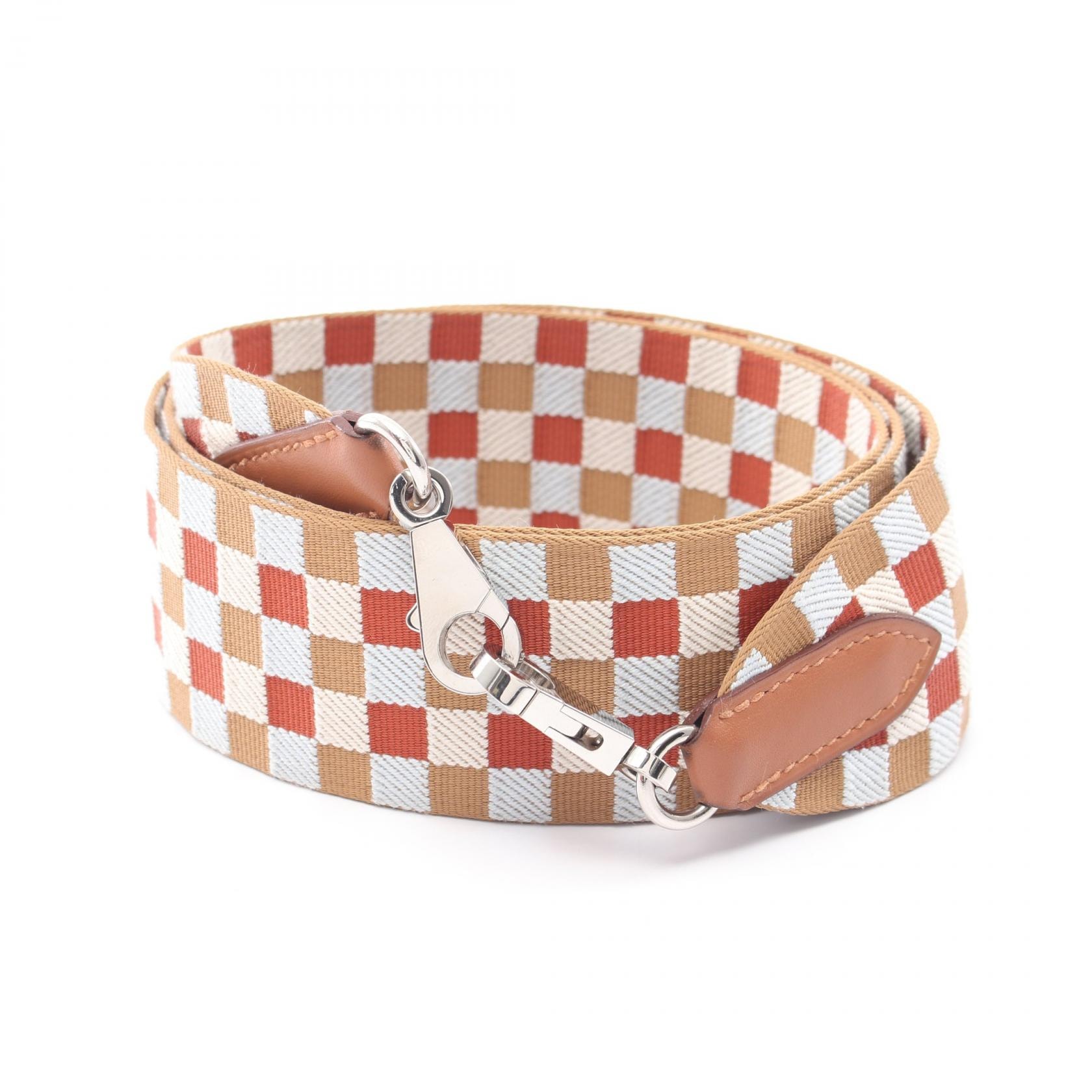 エルメス HERMES バンドリエール サングル カヴァル チャイ ナタ ブループリュム ゴー ショルダーストラップ アクセサリー トワル / ヴォースイフト トワル U刻印(2022年製造) レディース ブラウン系 / マルチカラー 【中古】