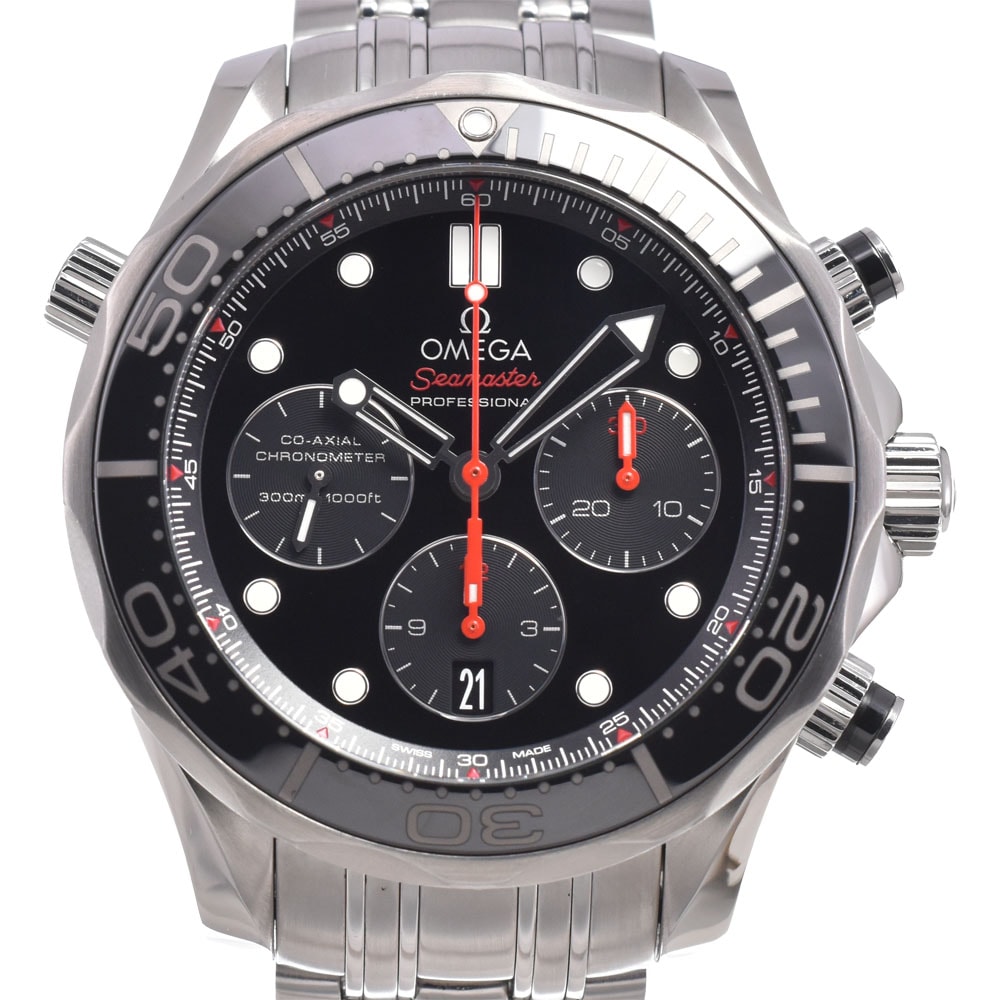 オメガ OMEGA 212.30.44.50.01.001 シーマスター ダイバー300 ブラック 自動巻き メンズ 美品 保証書付き 腕時計 M#151064