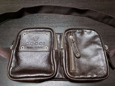 GUCCI革ウエストバッグ