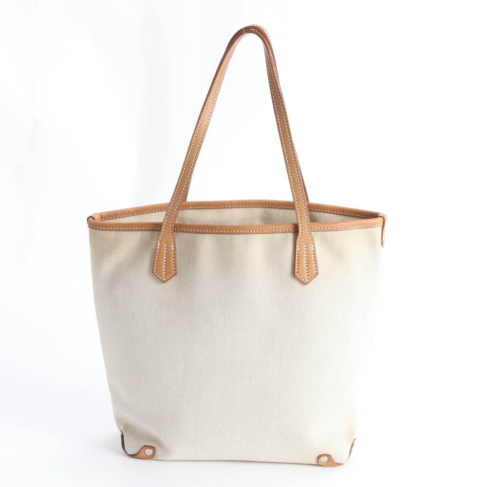 バーバリー トート バッグ レザー×キャンバス