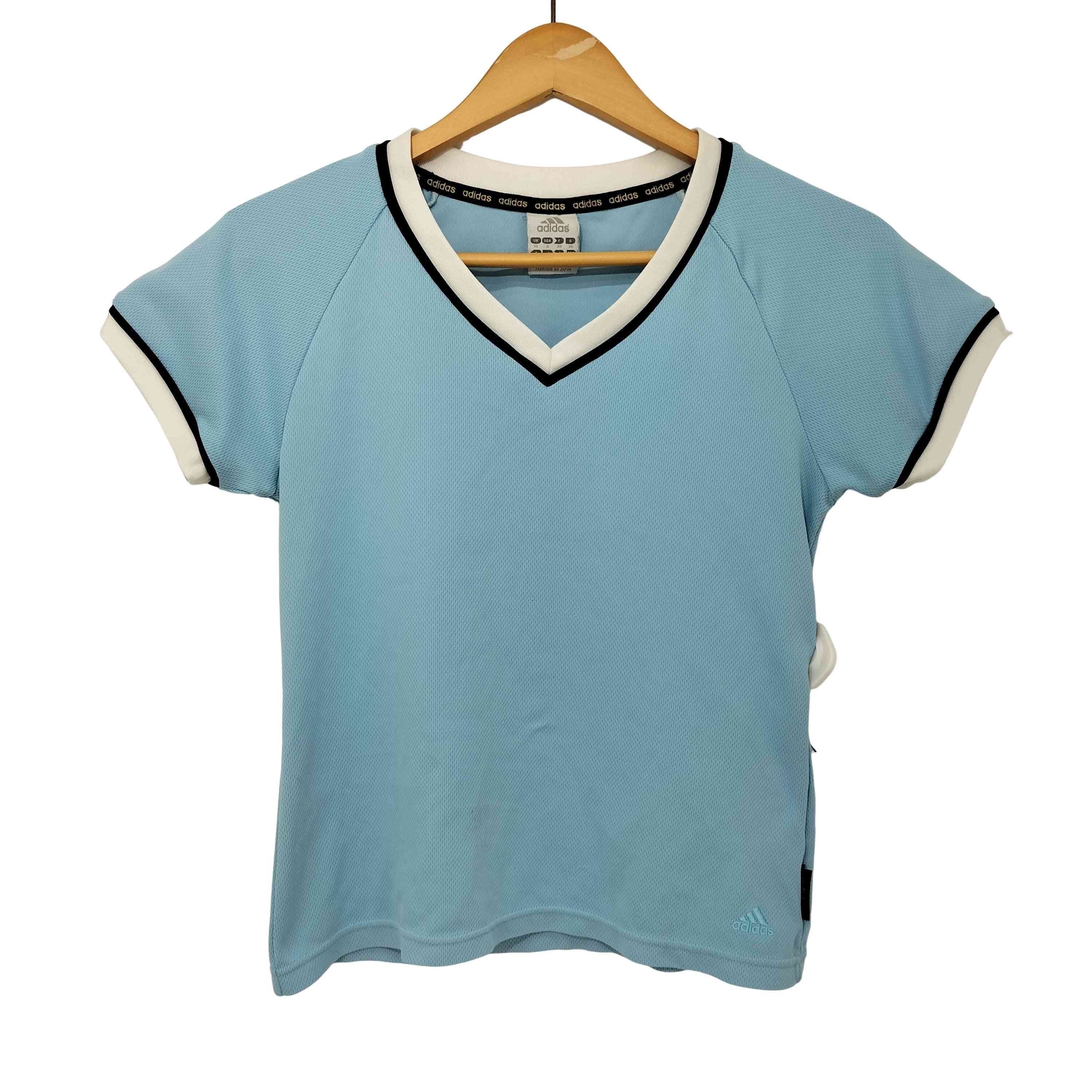 00s Y2K CLIMALITE Vネック リンガー メッシュ S/S Tシャツ【1143736876316】