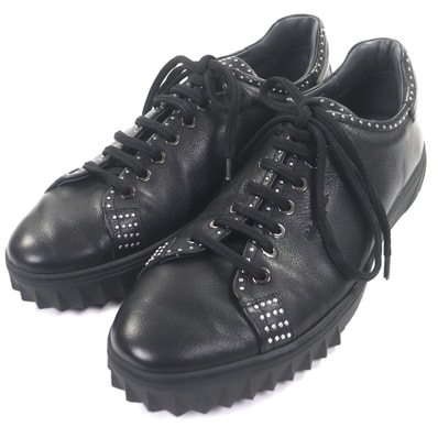 極美品 サルヴァトーレフェラガモ ローカットスニーカー ブラック メンズ 9