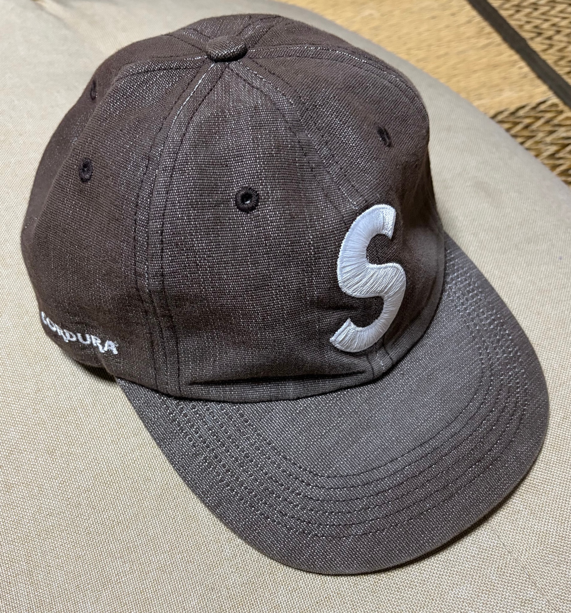 Supreme Cordura Denim S Logo 6-Panel "Brown"