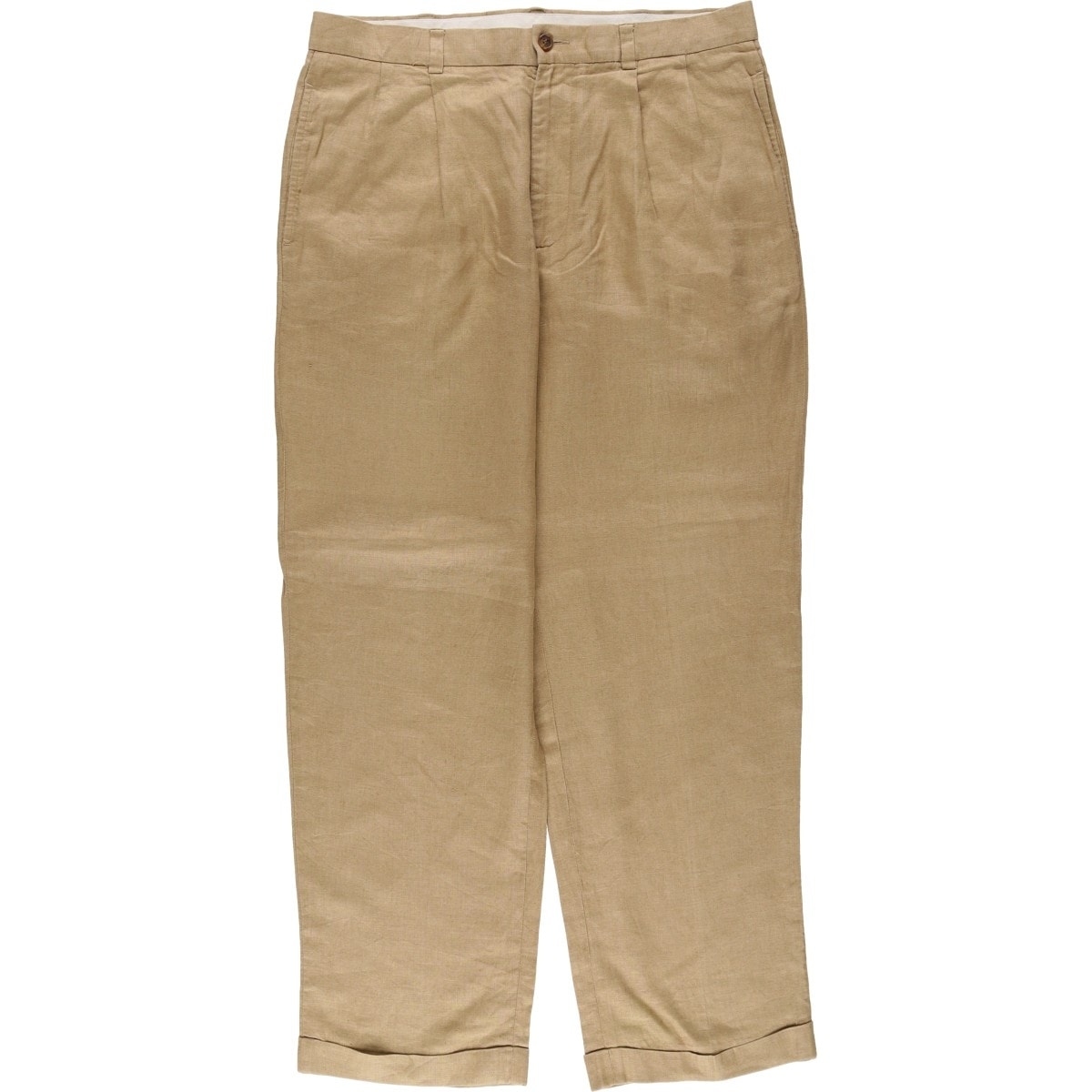 古着 ブルックスブラザーズ Brooks Brothers 346 ツータック リネンパンツ スラックス メンズw34相当/eaa615390