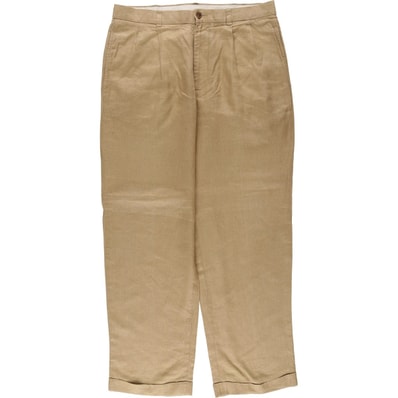 古着 ブルックスブラザーズ Brooks Brothers 346 ツータック リネンパンツ スラックス メンズw34相当/eaa615390