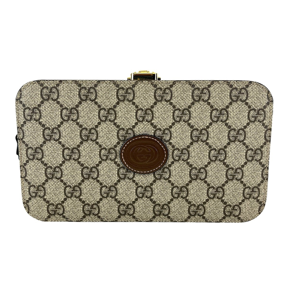 GUCCI グッチ インターロッキングG GG ミニ クロスボディバッグ ショルダーバッグ 723129 GGスプリームキャンバス ベージュ ブラウン レディース【中古】