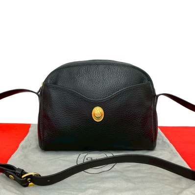Christian Dior ディオール CD ロゴ 金具 レザー ショルダーバッグ ブラック
21811