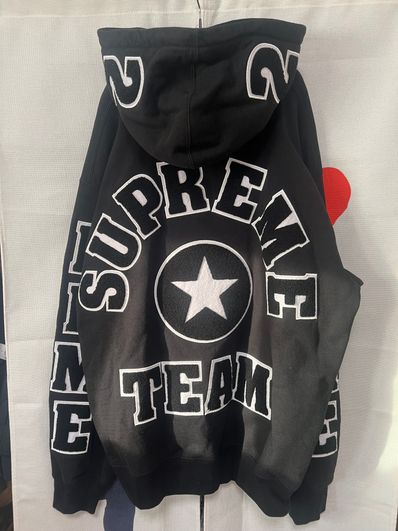 Supreme Team Chenille Hooded Sweatshirt "Black"