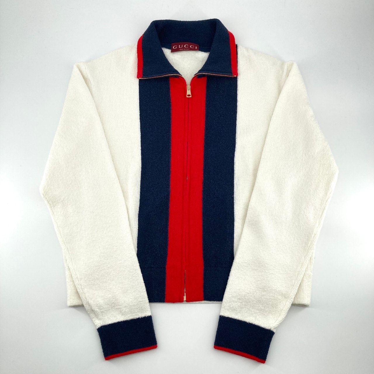 GUCCI(グッチ) シェリーライン ジップアップ S 788802 カーディガン トリコロールカラー