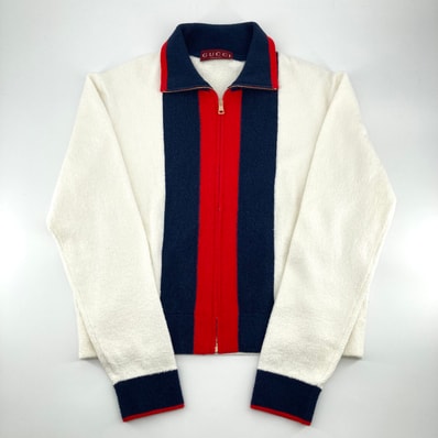 GUCCI(グッチ) シェリーライン ジップアップ S 788802 カーディガン トリコロールカラー