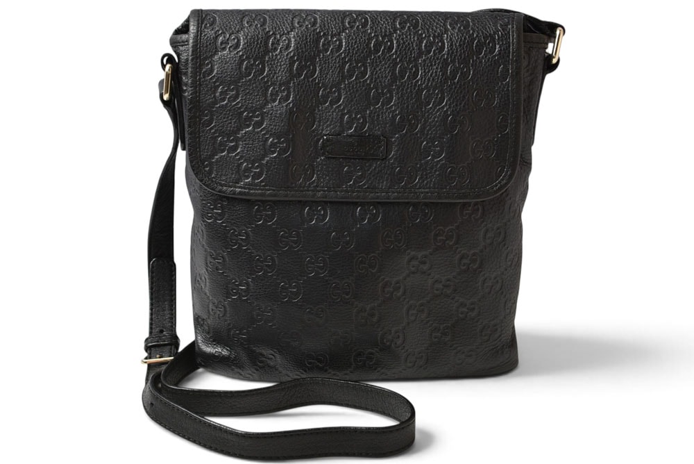 グッチ ショルダーバッグ GUCCI グッチシマ 223666 レザー メンズ/レディース ブラック【中古】