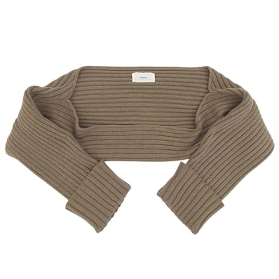 トゥデイフル 美品 ボリュームニットスリーブ トップス レディース ベージュ F F