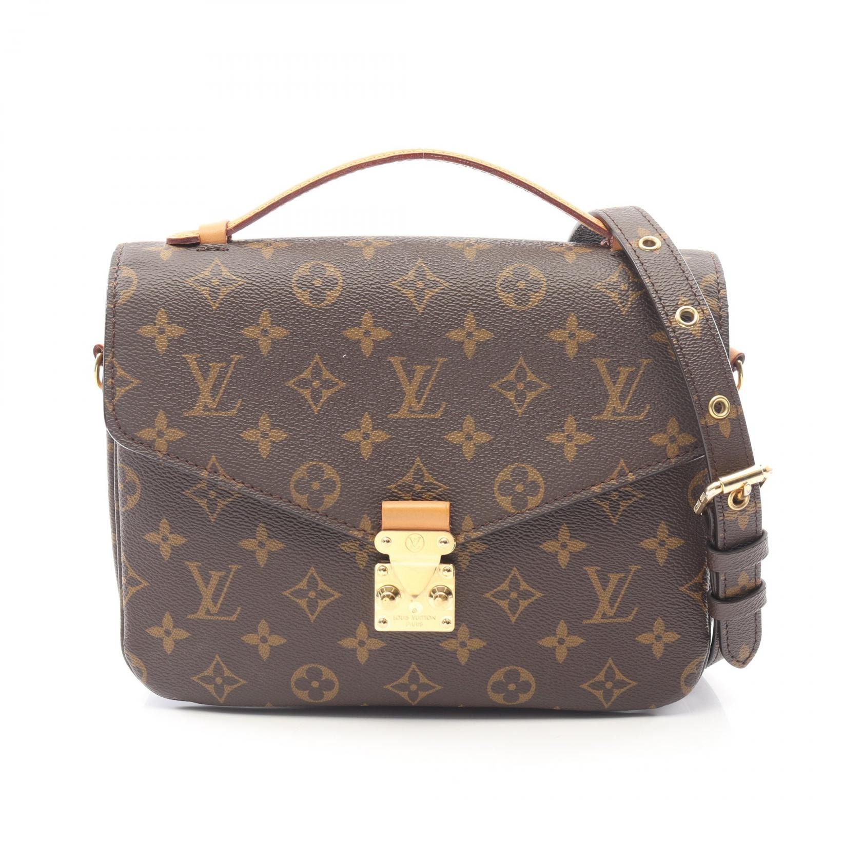 ルイ・ヴィトン LOUIS VUITTON ポシェット メティス MM ハンドバッグ バッグ PVCコーティングキャンバス レザー モノグラム レディース ブラウン系 M44875 【中古】