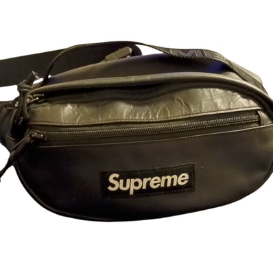 Supreme Leather Waist Bag "Black" (24FW)