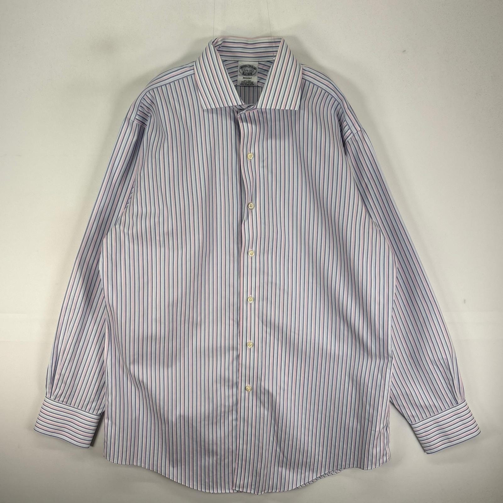 古着 ブルックスブラザーズ Brooks Brothers 長袖シャツ REGENT M  ブルー系 ストライプ メンズ
