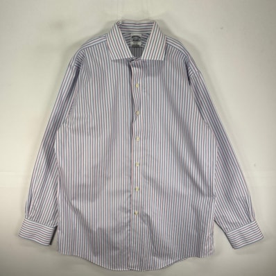 古着 ブルックスブラザーズ Brooks Brothers 長袖シャツ REGENT M ブルー系 ストライプ メンズ