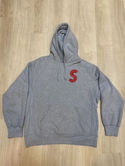 Supreme S Logo Hooded Sweatshirt "Heather Grey" (20FW)