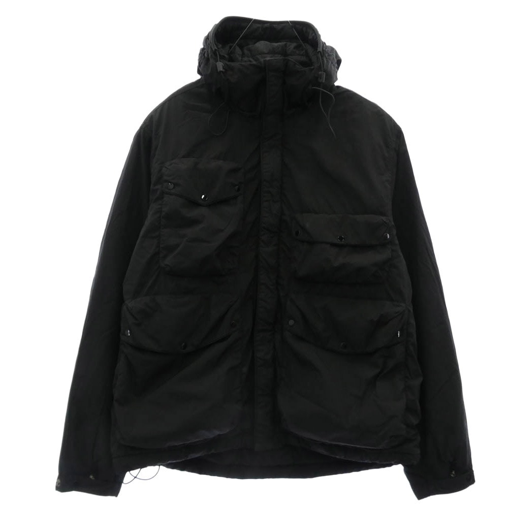 C.P.Company シーピーカンパニー ダウンジャケット 25AW 19CMOW010A Chrome-R Goggle Jacket ドローコード付き ダブルジップ ゴーグル 中綿 ジャケット ブラック系 L【中古】