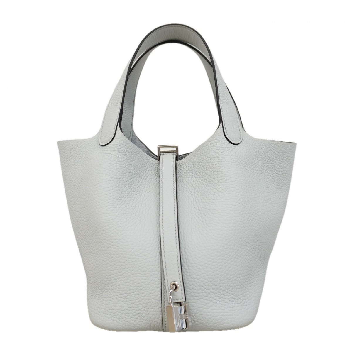 ★最終価格★SALE【6fa1096】エルメス ハンドバッグ ピコタンロックPM トリヨンクレマンス ブルーペール シルバー金具 W刻印【中古】レディース