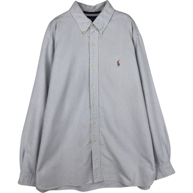 古着 ラルフローレン Ralph Lauren CLASSIC FIT 長袖 ボタンダウンストライプシャツ メンズXL相当/eaa629086