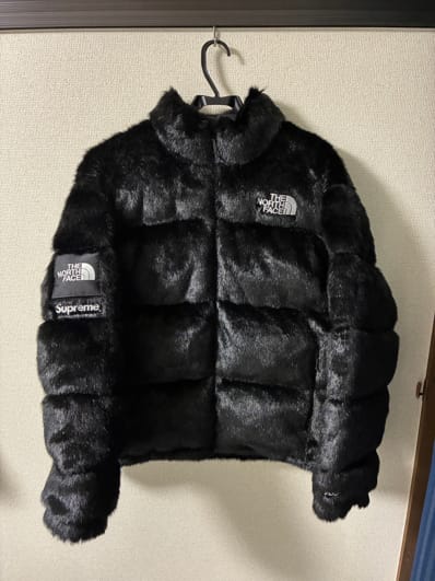 Supreme x The North Face Faux Fur Nuptse Jacket "Black"
