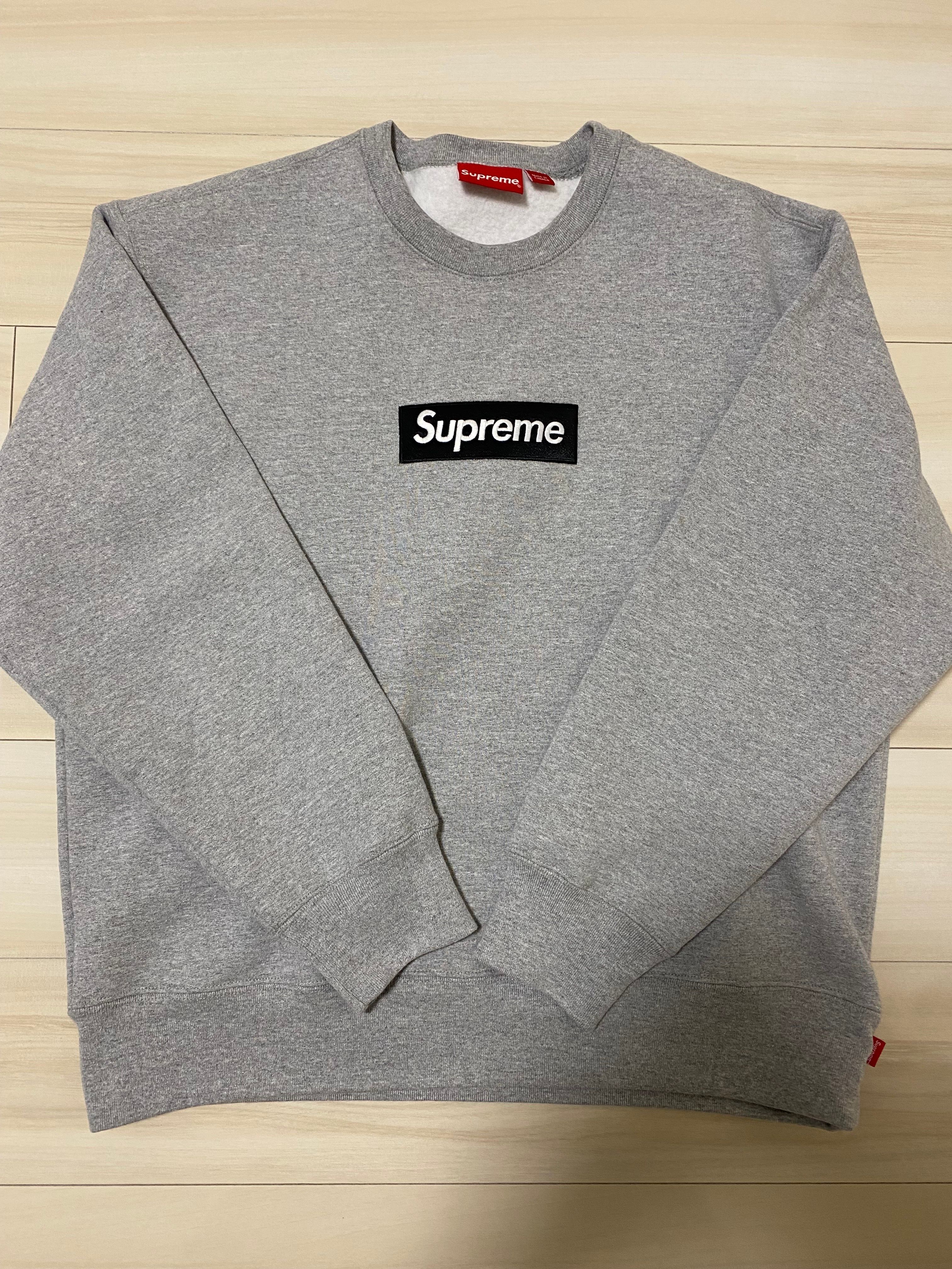 Supreme Box Logo Crewneck "Heather Grey" (22FW)