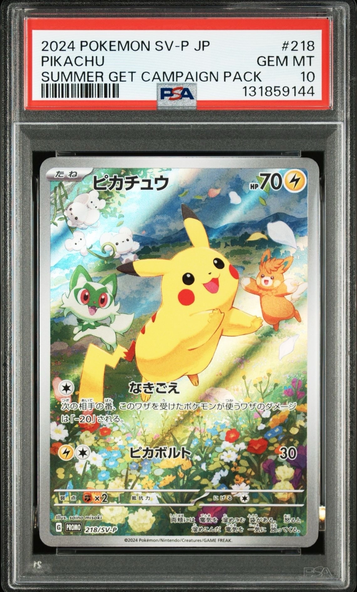 ピカチュウ P [SV-P 218](プロモカードパック「ポケカの夏がキタ!プロモカードGetキャンペーン!」)