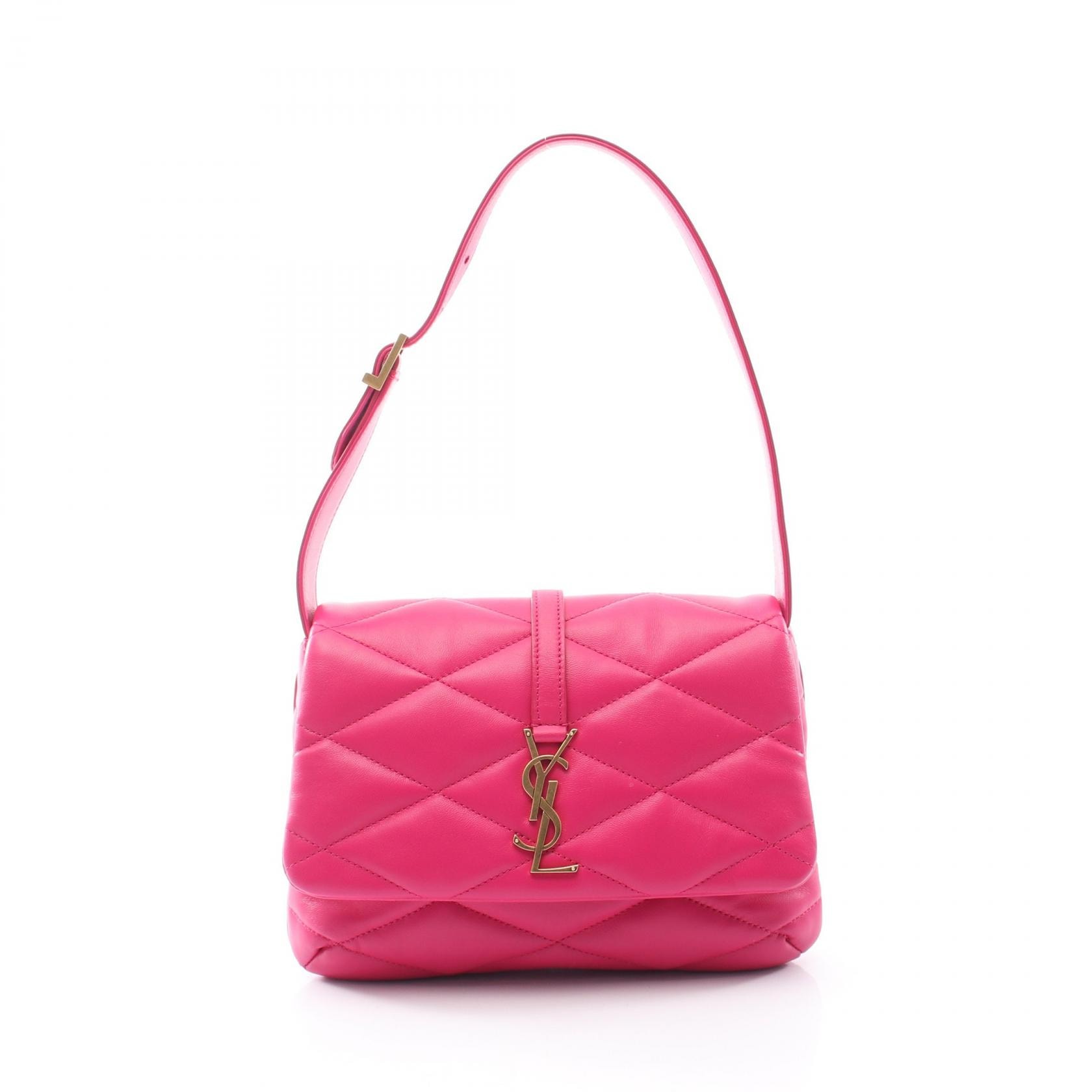 サンローランパリ SAINT LAURENT PARIS LE57 ショルダーバッグ バッグ レザー レディース ピンク系 698567 【中古】