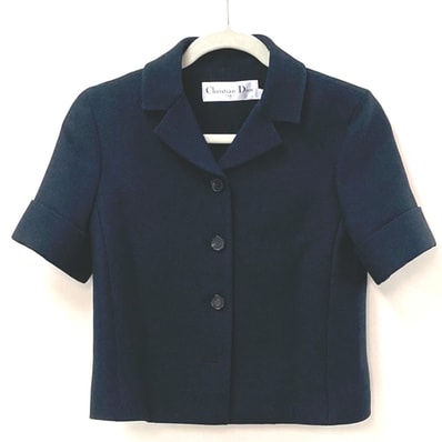 ディオール Dior テーラード 221V23A1162 2022年モデル ショートスリーブ ジャケット アパレル ジャケット ウール ブラック 未使用