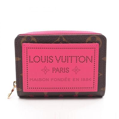 ルイ・ヴィトン LOUIS VUITTON ポルトフォイユ ルー モノグラムペルフォ ポップクラッシュ 日本限定 二つ折り財布 財布 レザー PVC レディース ブラウン系 / ピンク系 M29357 【中古】