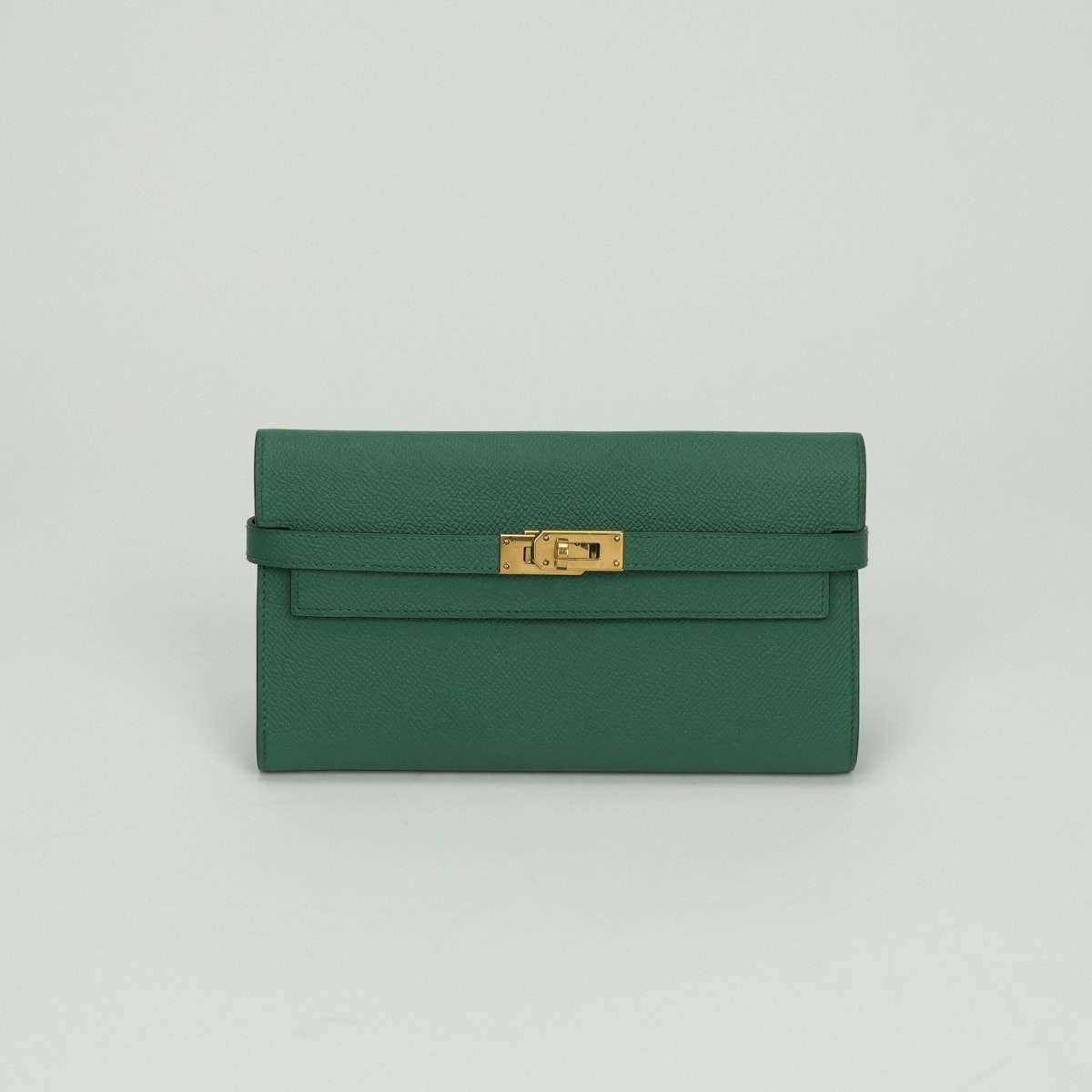 エルメス HERMES ケリーウォレット ケリーウォレットロング 財布 長財布 ロングウォレット エプソン ヴェールヴェルティゴ Vert Vertigo グリーン green 緑 ゴールド金具 ヴォーエプソン