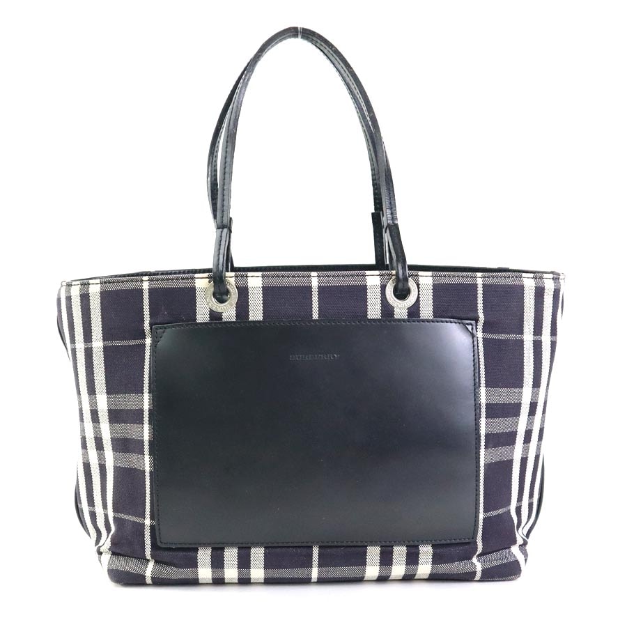 バーバリー BURBERRY ハンドバッグ キャンバス/レザー ブラック系 レディース【中古】 h31164a