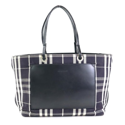 バーバリー BURBERRY ハンドバッグ キャンバス/レザー ブラック系 レディース【中古】 h31164a