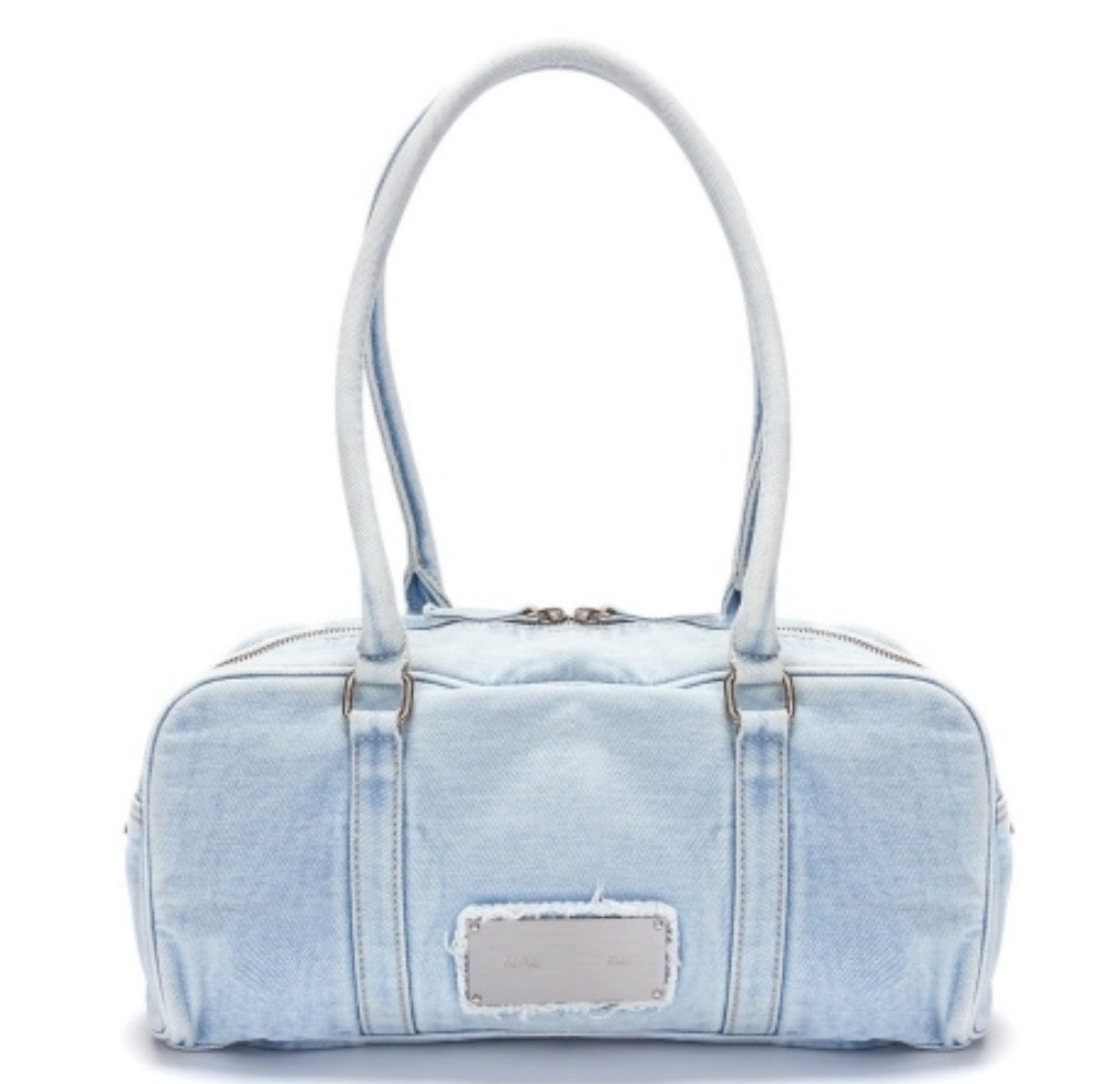 VINTAGE DENIM SPORTY TOTE BAG